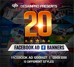 20个博客顶部广告模板：20 Facebook Ad Banners V1